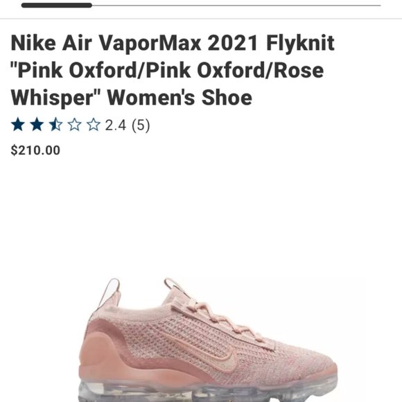 2021 vapormax Oxford pink rare. - Picture 1 of 7